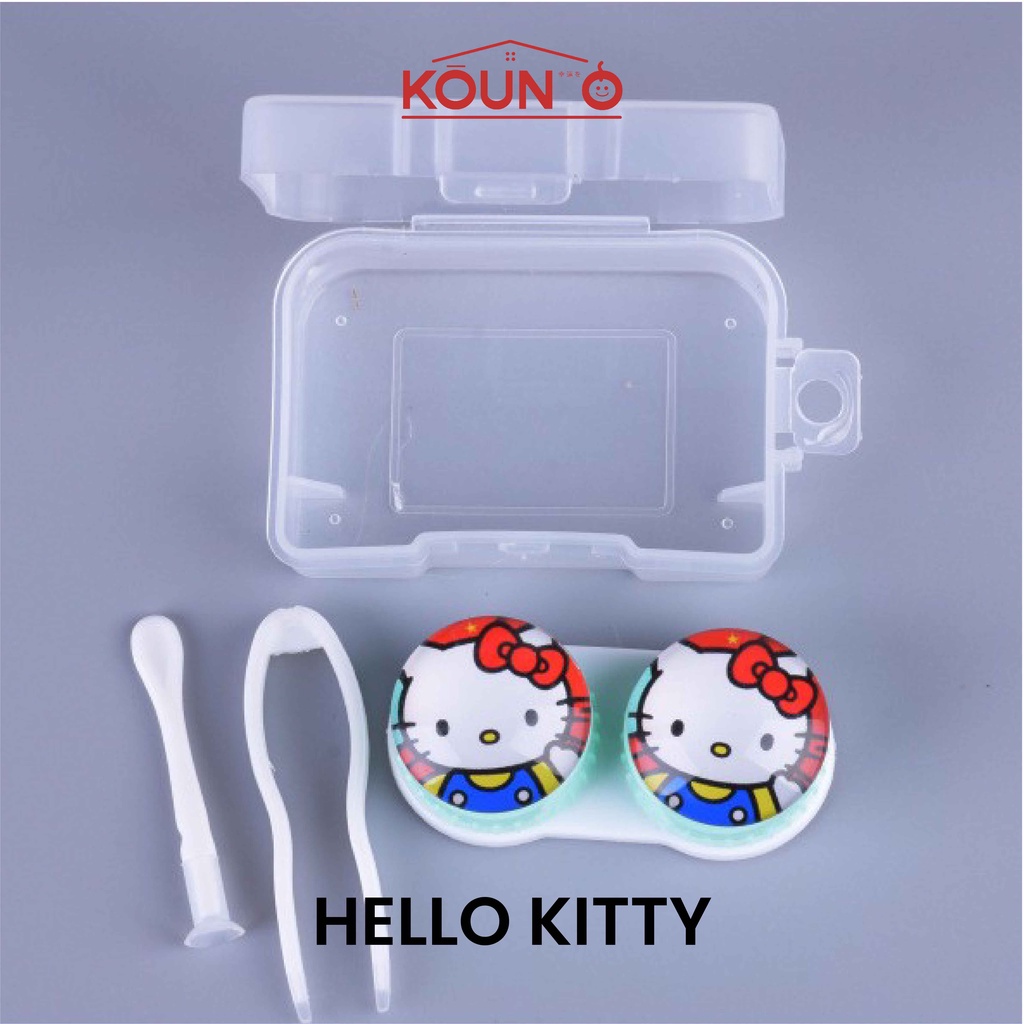 Tempat Soflens Lucu Kontak Lensa Simple Contact Lens Softlens Case 1 Set