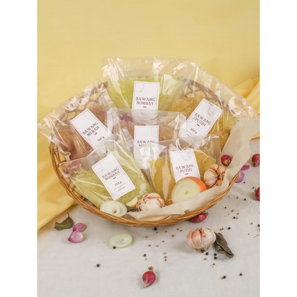 

Bumbu Nusae REFILL Bawang Putih/ Bawang Merah/ Bawang Bombai Cincang Dalam Minyak Canola