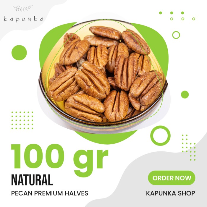 

Kacang Pecan Mentah Premium 100 gram/Pecan 100 gr