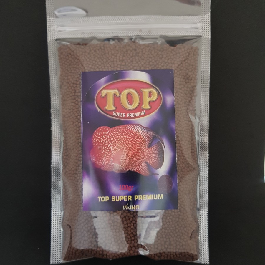 Pellet ikan / pelet louhan TOP SUPER PREMIUM THAILAND 100 gr