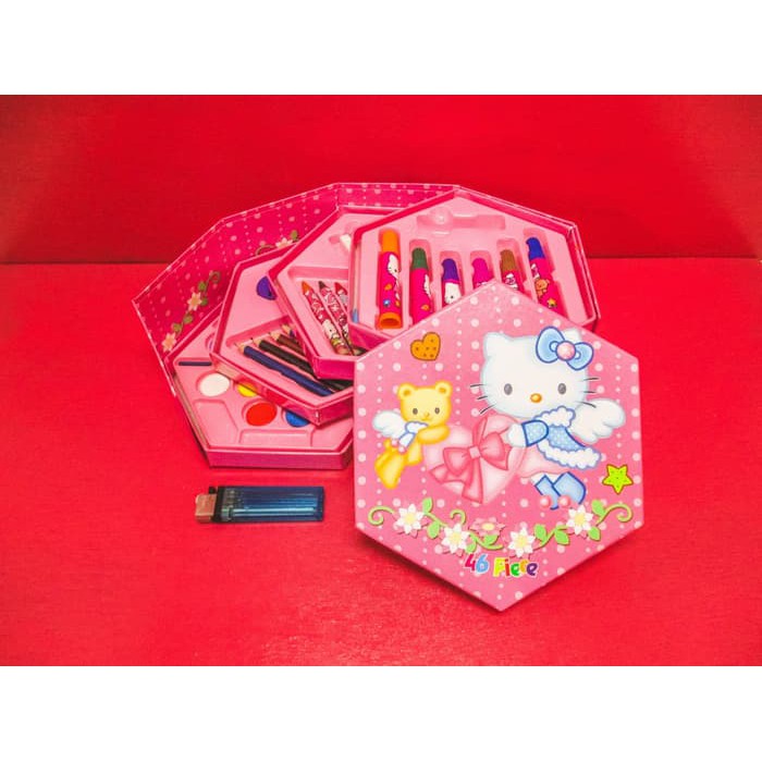 

me115 Crayon Set 46 Pieces Karakter Hello kitty