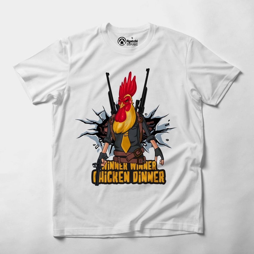 Kaos Atasan Anak Laki Laki Kids T Shirt Winner Chicken Dinner PUBG Gamers