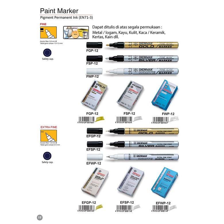 

Impor Terbaru | KnX Spidol Snowman Paint Marker Permanent Ink |Diskon@bulanan