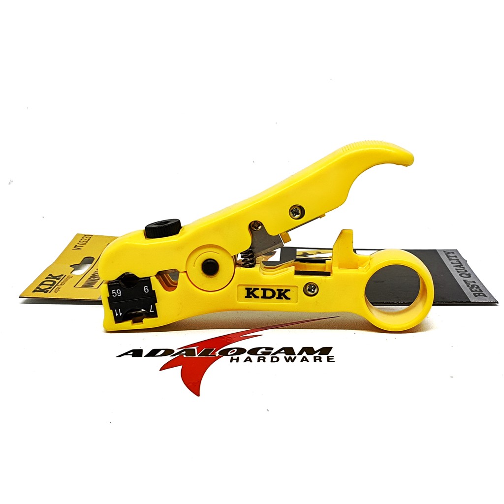 KDK Tang Kupas Kabel Coaxial RG59 RG 6 RG 7 - Cable Stripper 2 Blade