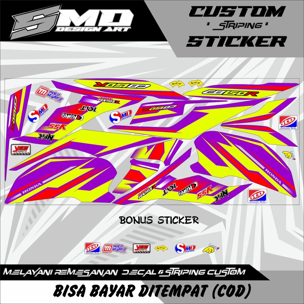 STRIPING POLETMOTOR HONDA CB 150R G3