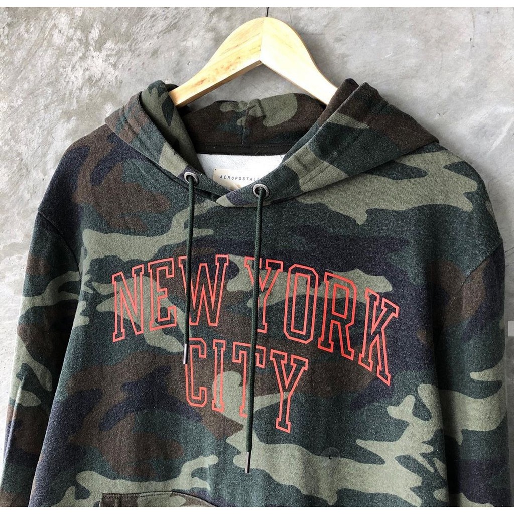 Aeropostale Green Camo New York Hoodie