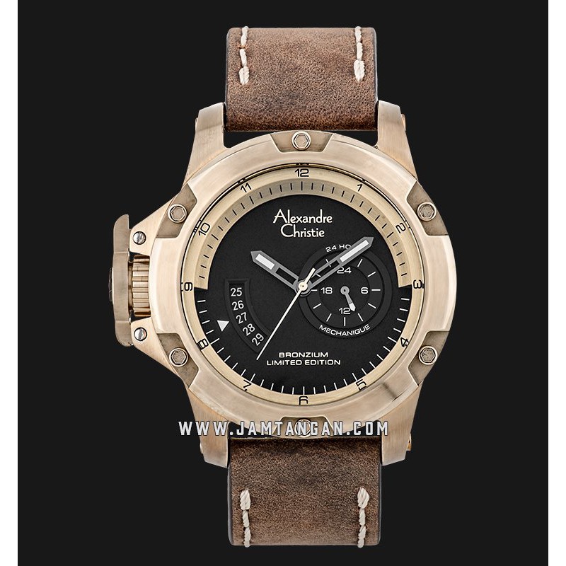 Alexandre Christie AC 6481 MA LGPBA Man Automatic Bronzium Limited Edition Black Dial