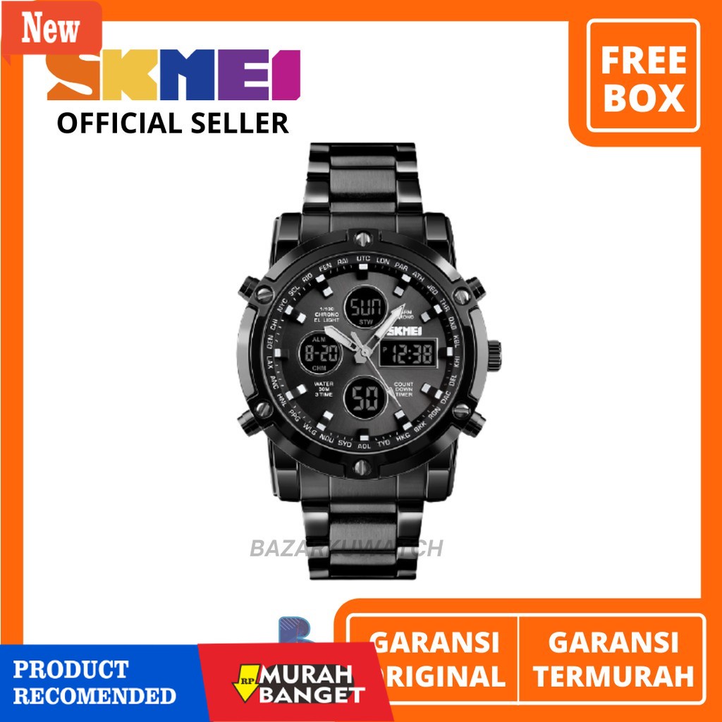 Jam digital pria terbaik- Jam Tangan Pria Skmei 1389 Jam Tangan Skmei Jam Tangan Rantai Jam Tangan C