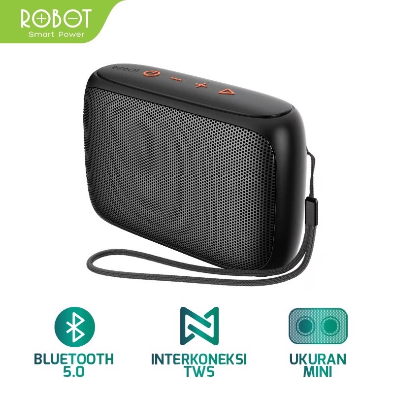 ROBOT RB110 Speaker Bluetooth 5.0 Mini Portable Support Micro SD &amp; USB - Garansi Resmi 1 Tahun