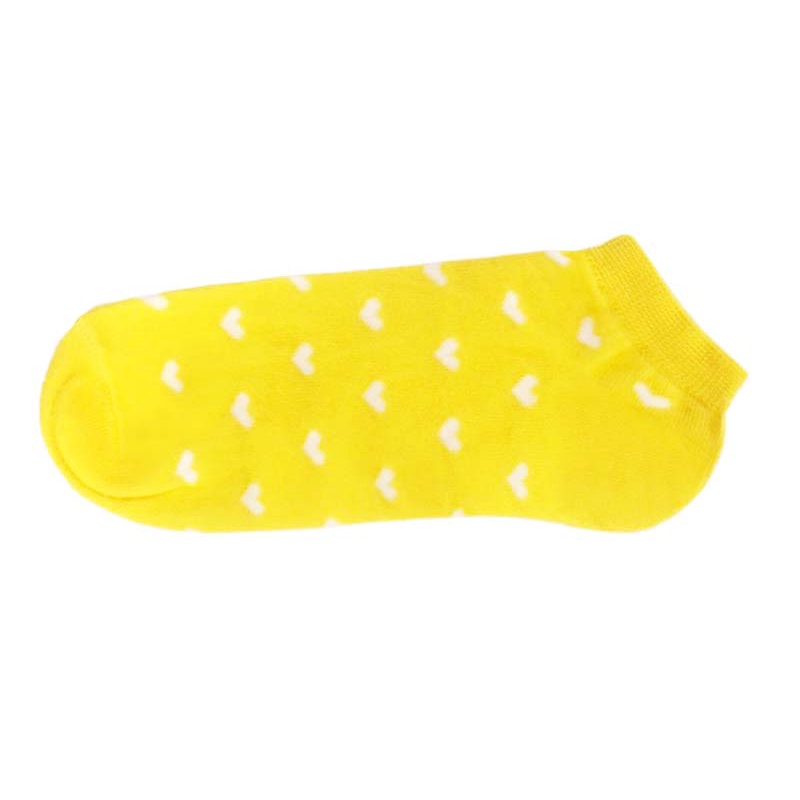 Kaos Kaki Wanita Polos Pendek Aksesoris Sepatu Murah Semata Kaki - LPM Shop-KUNING LOVE KKI