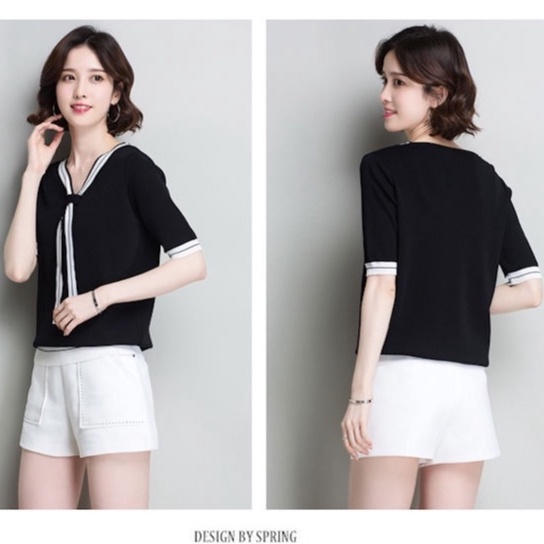 sweater rajut lengan pendek wanita v neck atasan wanita korea rajut crop