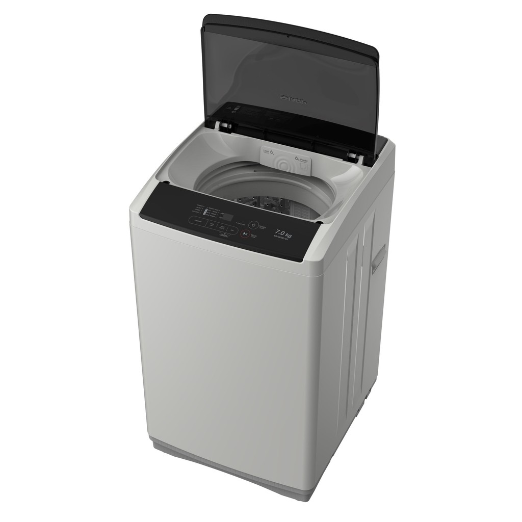 SHARP ES - G 876 P-GY Full Auto Quick Wash Series Mesin Cuci 7 kg / Top Load buka atas 1 tabung 420W