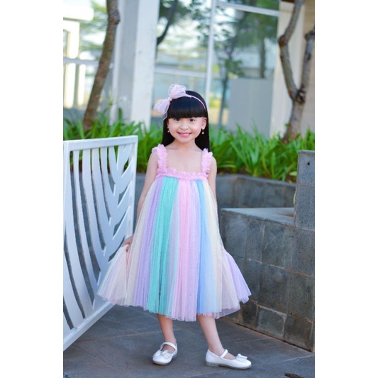 DRESS PETITE RAINBOW UNICORN