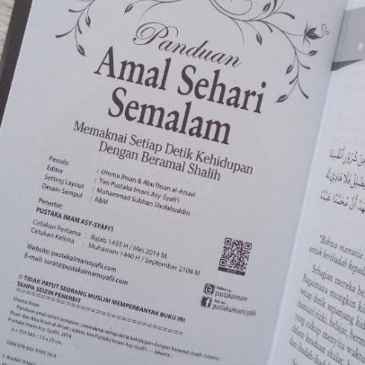 Panduan Amal Sehari Semalam Original - Memaknai Setiap Detik Kehidupan Dengan Beramal Shalih - Pustaka Imam Asy Syafii-1