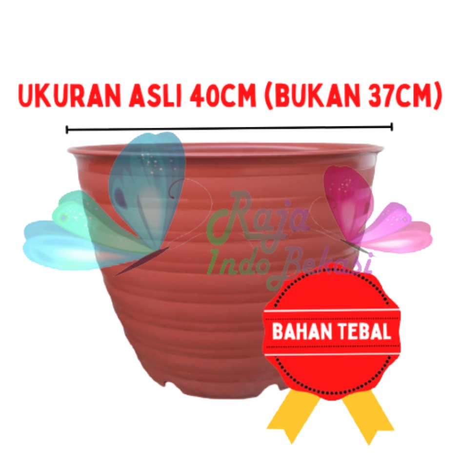 Ori Pot Super Tawon 40 Cm Merah Bata Coklat Pot Plastik Bunga Tanaman Pot Tawon Jumbo Besar Putih Tebal Murah Grosir Pot Jumbo Besar Putih Tinggi Murah 40cm 50cm 60cm 70cm 100cm