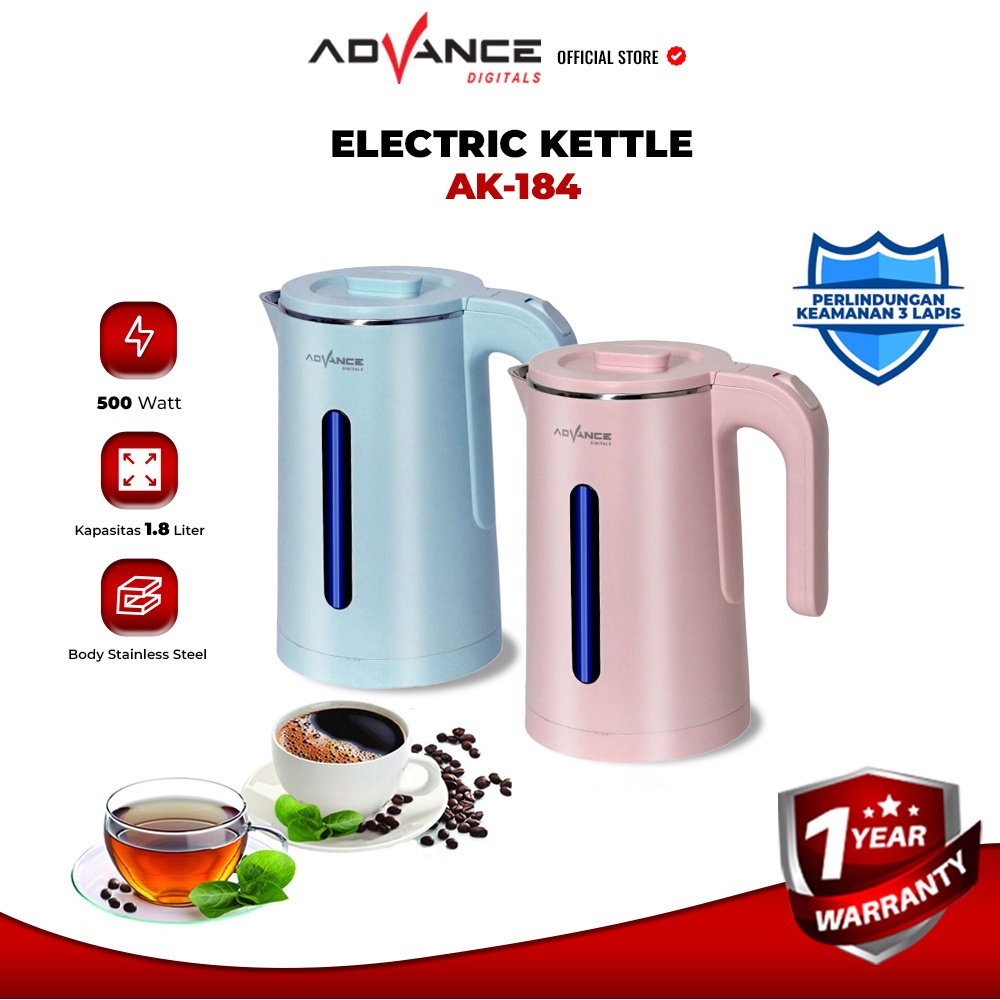 Jual Advance Ak Teko Listrik Liter Stainless Steel Food Grade Pemanas Air Aman Di