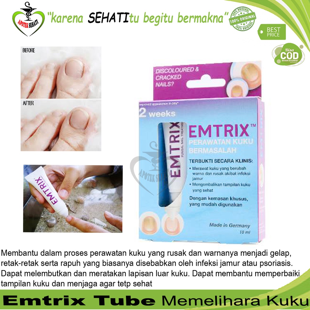 Emtrix Original Jamur Kuku Gel 10ml Obat Perawatan Kuku Yang Rusak