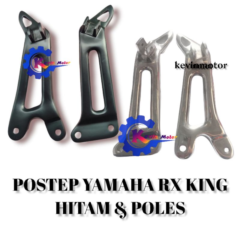 POSTEP FOOTSTEP BOSTEP PIJAKAN KAKI BELAKANG YAMAHA RX KING POLES DAN HITAM