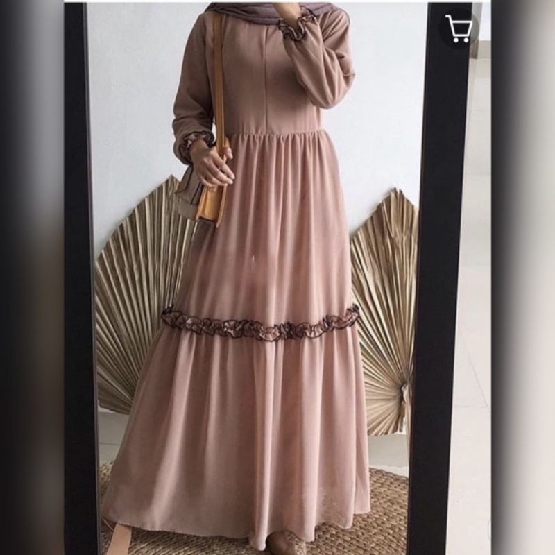 GAMIS FEBRINA REMPEL | GAMIS BUSUI | FASHION MUSLIM | GAMIS POLOS | DRESS MUSIM | FASHION MUSLIM