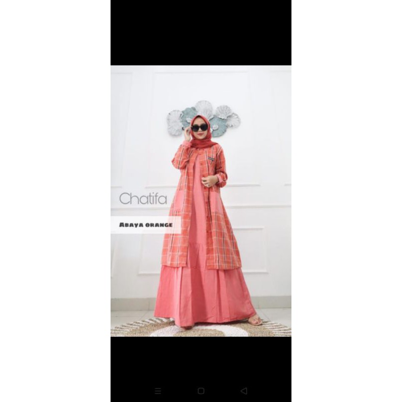 new chatifa setelan gamis abaya