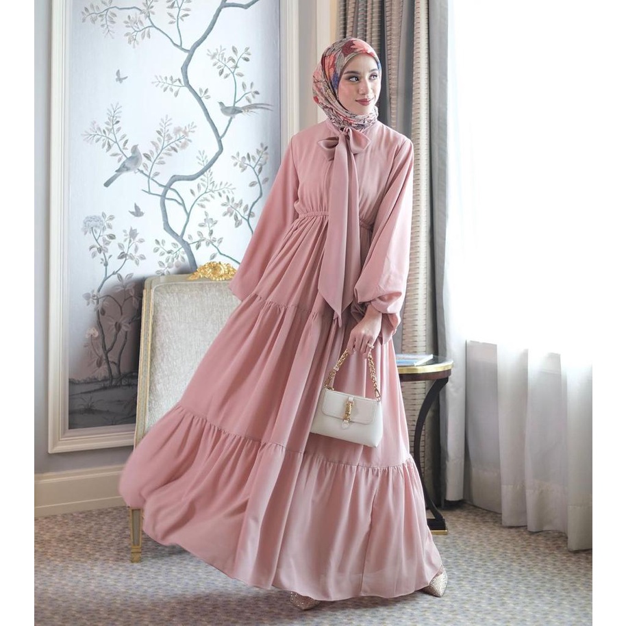 1KG MUAT 3PCS | GANI DRESS RUFFLE SUPER FLOWY AIRFLOW CRINKLE OOTD HARI RAYA FASHION GROSIR WANITA TERMURAH