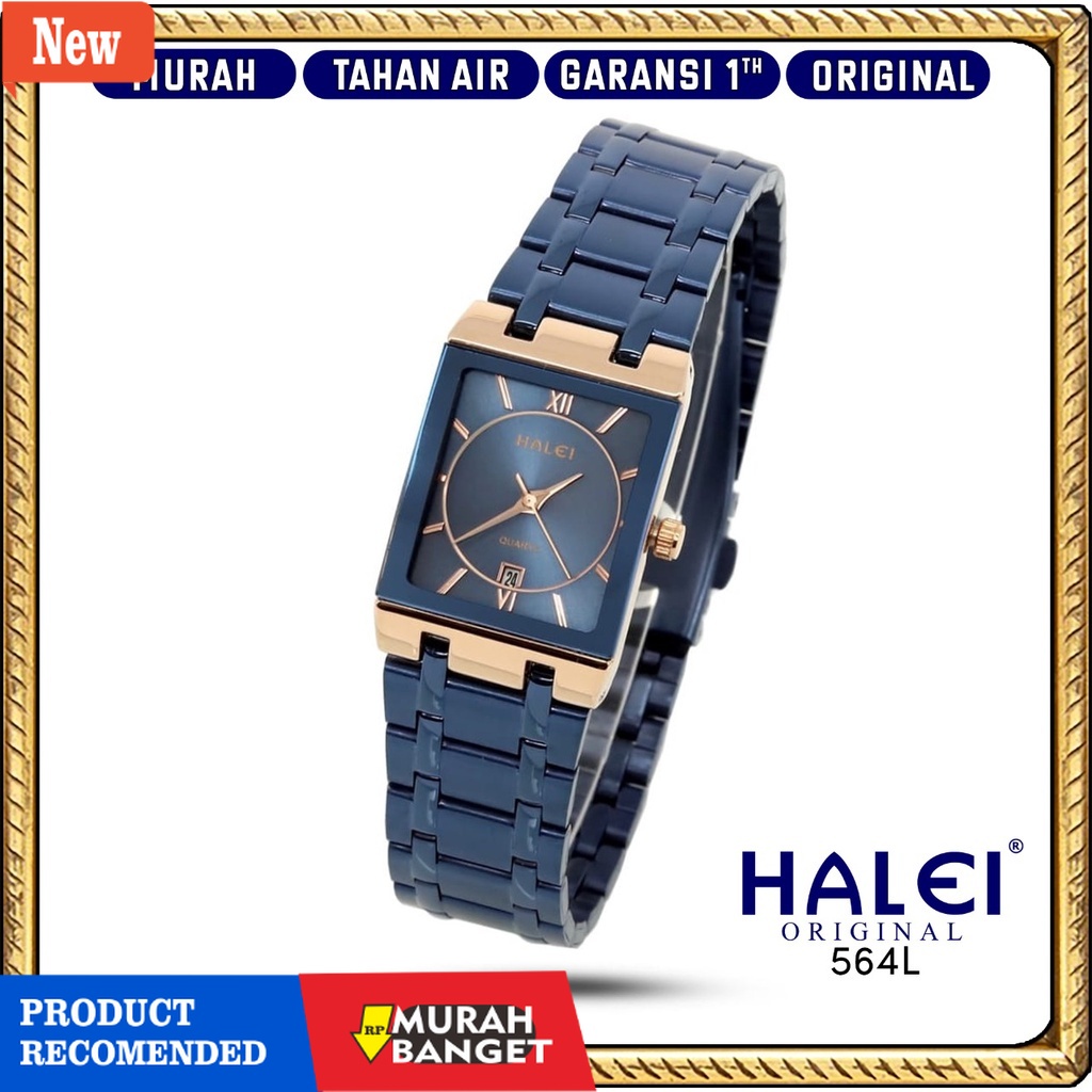 Jam analog wanita terbaik- Halei Watch Official - Guaranty 1 Th Jam Tangan Wanita Brand Halei 564L W