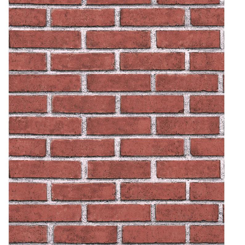 WALLPAPER DINDING MOTIF BATU BATA MERAH 3D X96F