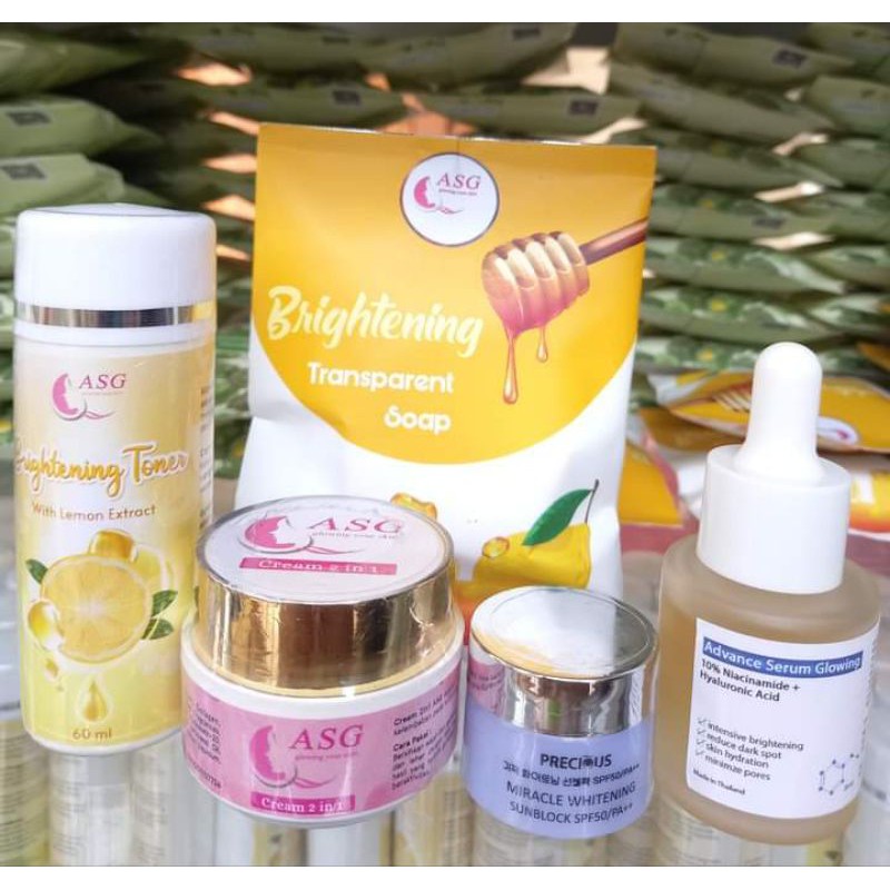 PAKET FLEK/KUSAM/GLOWING SUPER LENGKAP BY ASG GLOW SUDAH BPOM ORIGINAL 100%