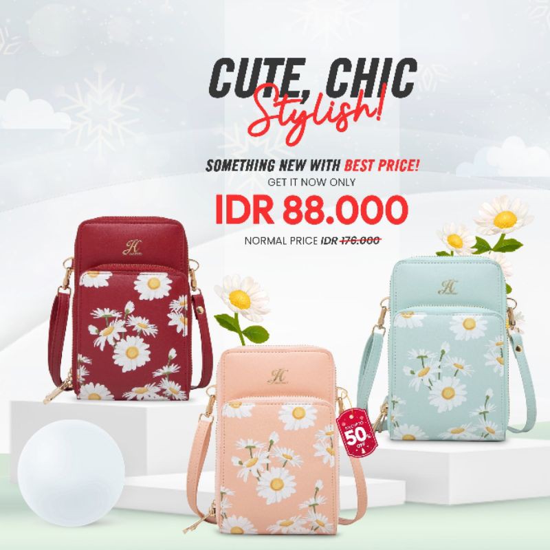Flora Mini Bag by Jims Honey dompet tas selempang HP simpel cantik