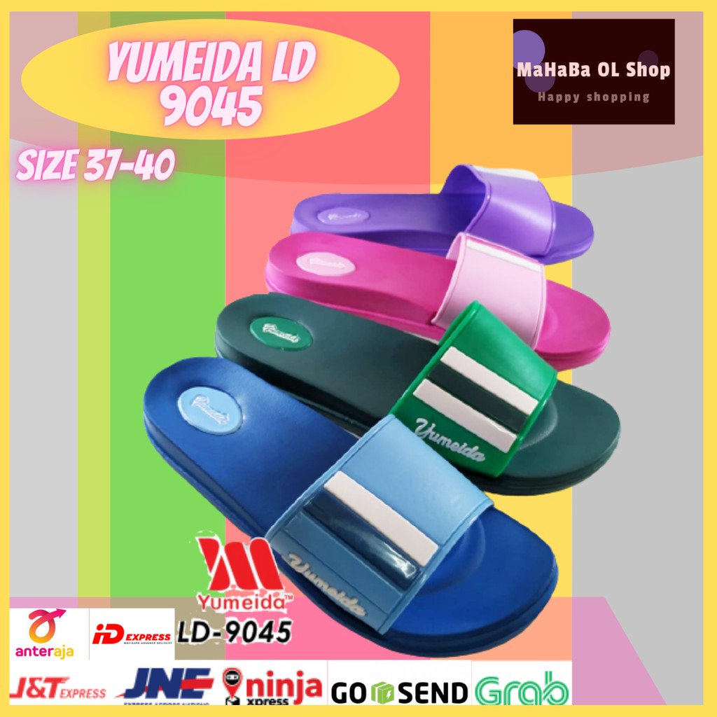 SANDAL SLIP ON SENDAL WANITA KARET MURAH ANTI SLIP RINGAN UNTUK SANTAI YUMEIDA 9045 BANDUNG