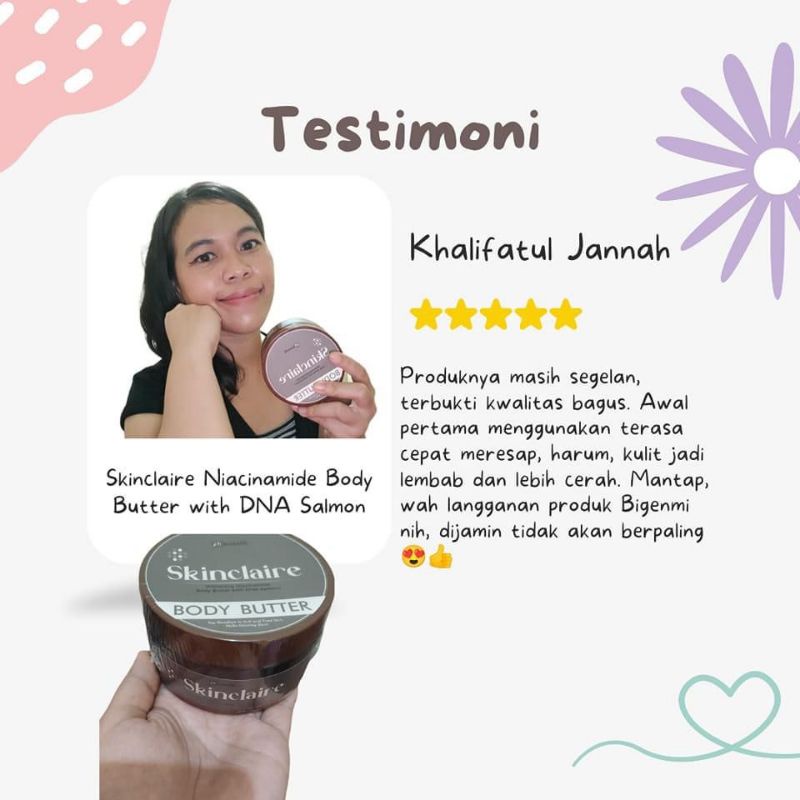 SKINCLAIRE DNA SALMON BODY LOTION TANPA SUNTIK PEMUTIH