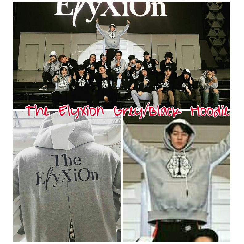 The Elyxion Hoodie Grey/Black Hoodie