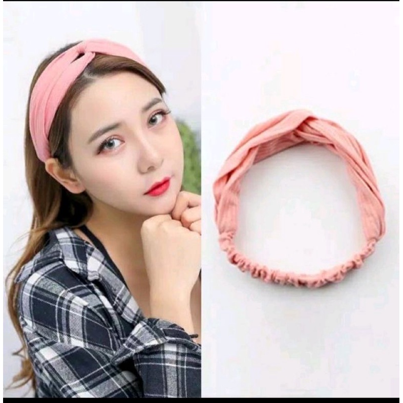 BANDO HEADBAND KOREA / HEADBAND KOREA IMPORT / BANDO SILANG KOREA IMPORT / BANDANA MURAH