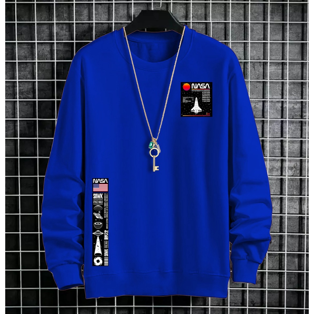 Sweater Crewneck Nasa Pria dewasa/sweater laki-laki