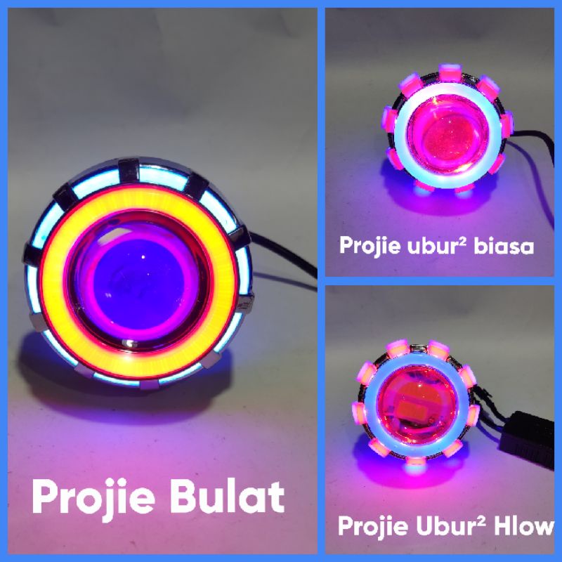 Lampu LED Projie Motor Mobil Jauh Dekat Double AE DE RBR