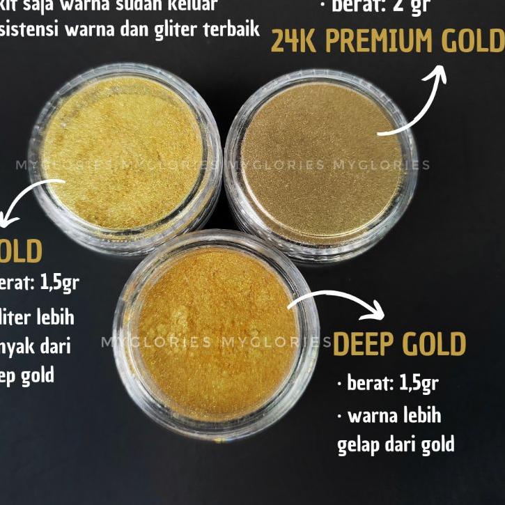 

Hot ⚡ale Edible LUSTER DUST GOLD Hiasan Kue Bisa dimakan | Bubuk Serbuk Emas Dekorasi Roti Ulang Tahun produck terbaik