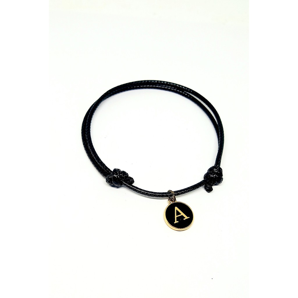 Gelang Tali Huruf Fashion Korea Aksen Huruf A-Z / Gelang Inisial