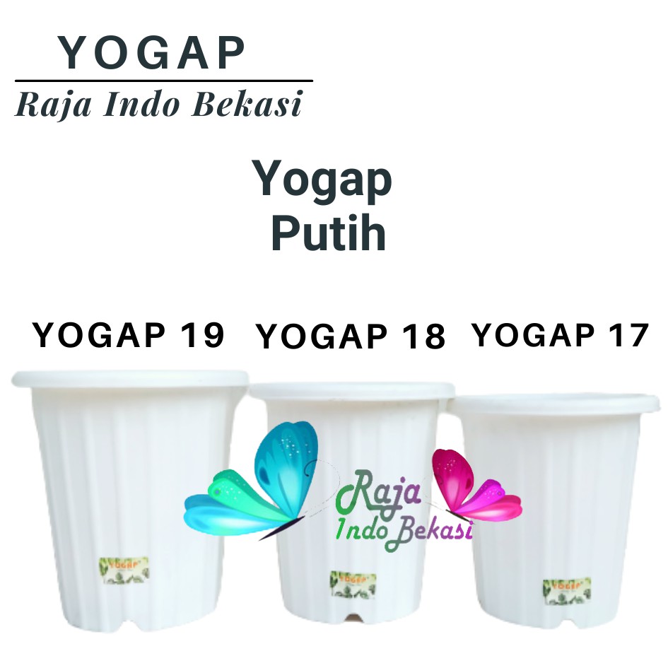 Pot Yogap Ypt 10 13 15 17 18 19 Putih Coklat Orange Merah Bata Bening Transparan Pot Yogap Besar