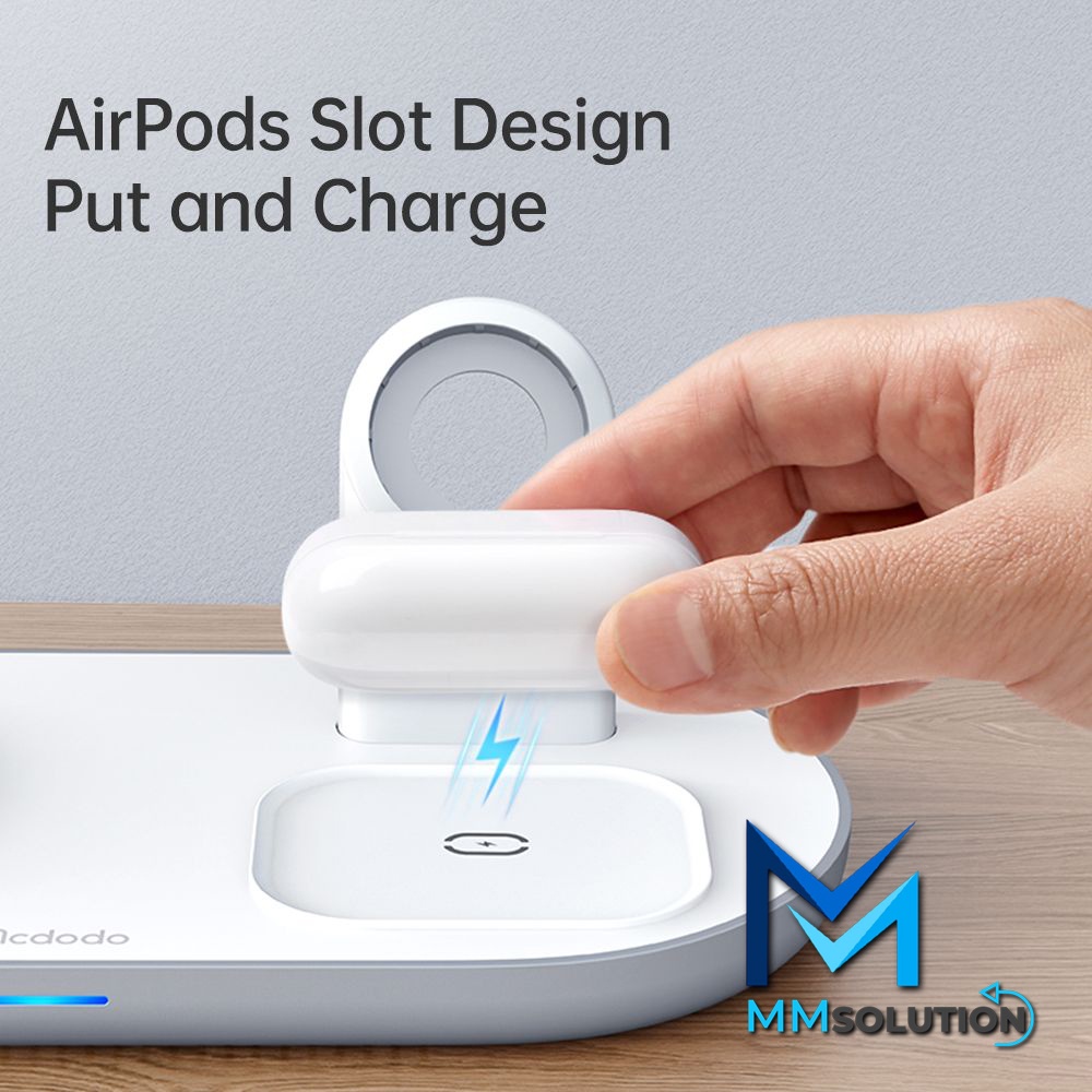 MCDODO CH-706 Magnetic Wireless Charger iPhone 3 IN 1 FAST Charge 15W