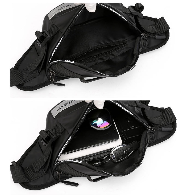 HAOSHUAI Tas Selempang Pria Wanita Waistbag Waterproof Tas Pinggang Pria