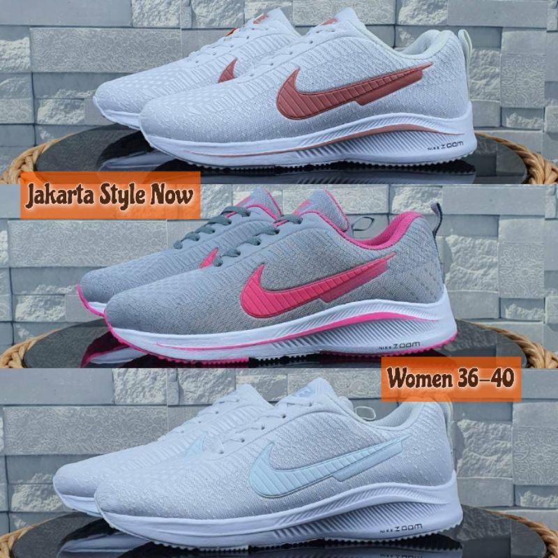 Sepatu Kets Putih Wanita Nke Zoom Pegasus. Ukuran 36-40