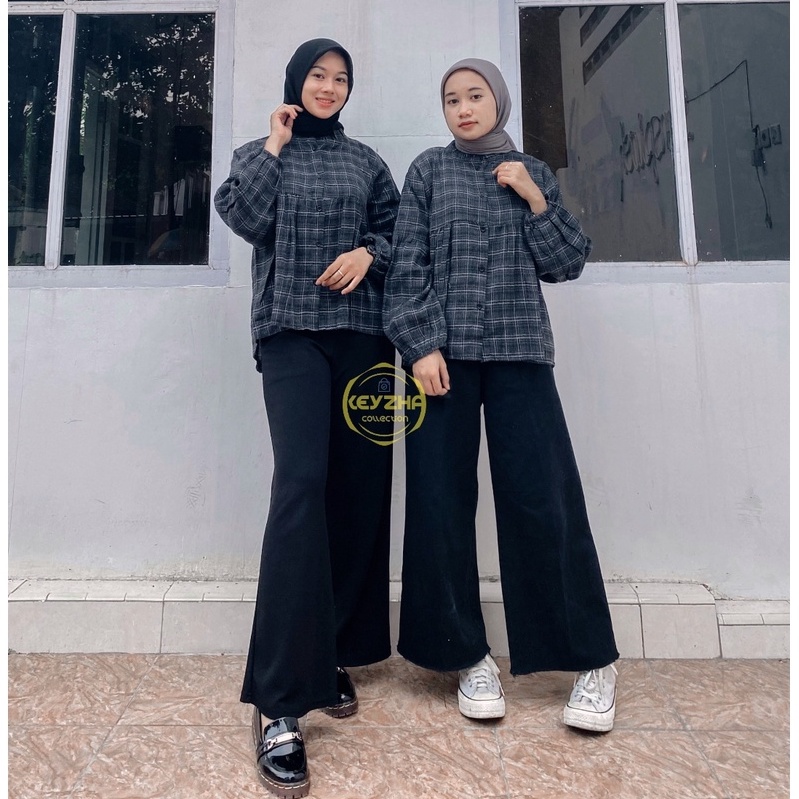 Raya smoke blouse flanel