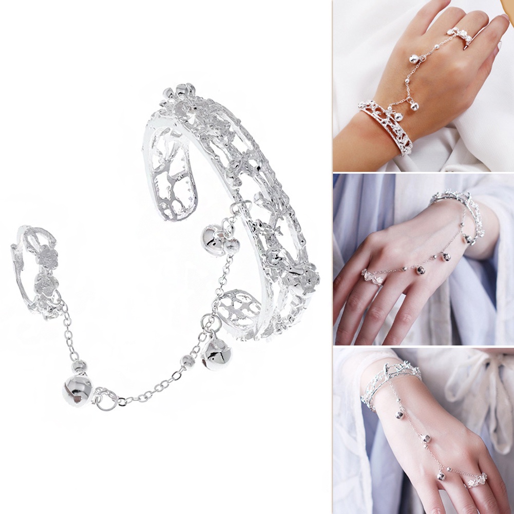 Gelang Cincin Model Terbuka Desain Kupu-Kupu Adjustable Untuk Wanita