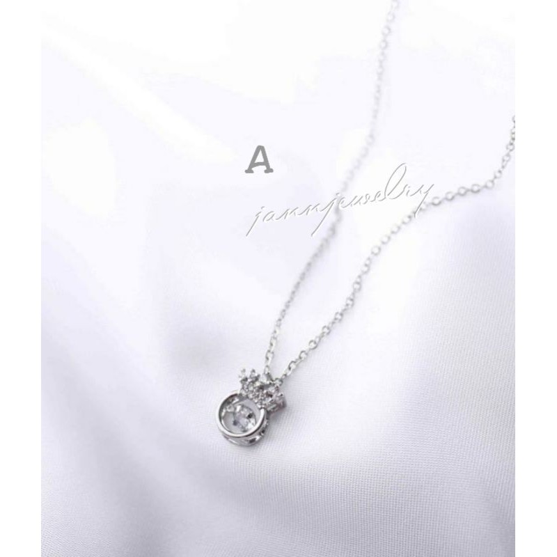 jannjewelry COD Kalung Titanium Anti Karat &amp; Alergi Dancing Stone