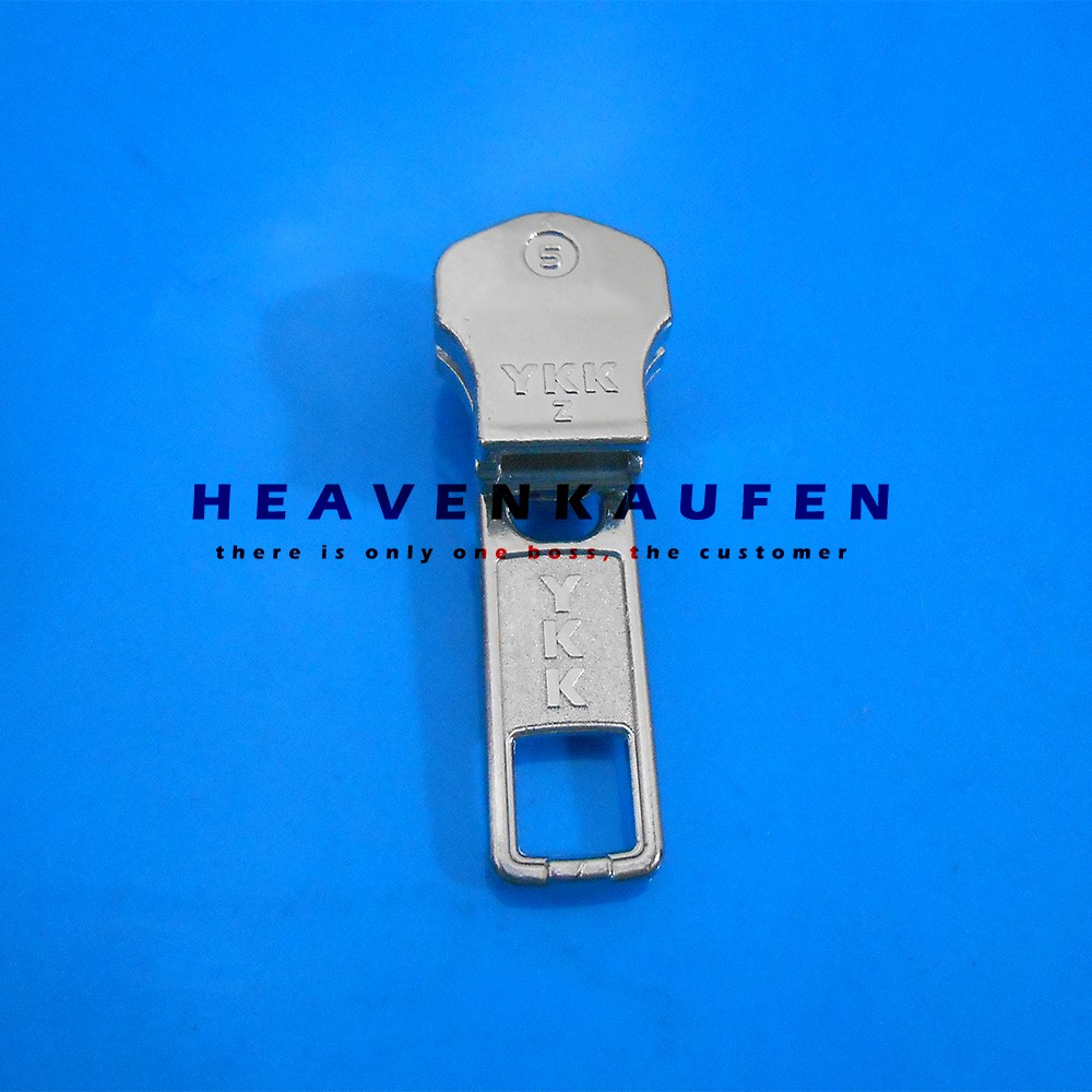 Kepala Resleting/Kepala Zipper/Slider YKK Gigi Besi Nikel No 5