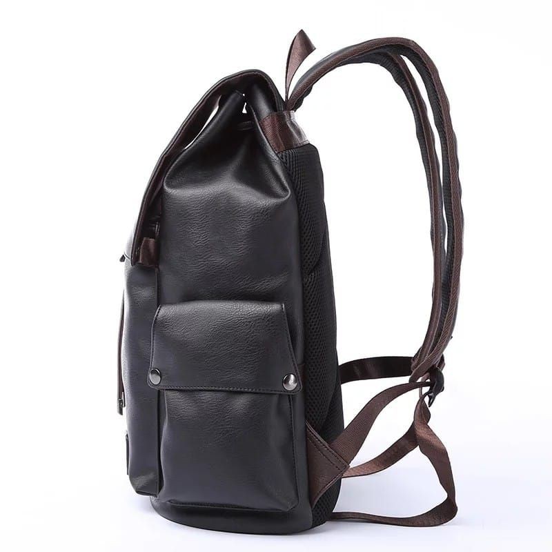 TAS RANSEL PRIA KULIT SINTETIS SLOT LAPTOP 16 INCH WATERPROOF SIZE BESAR