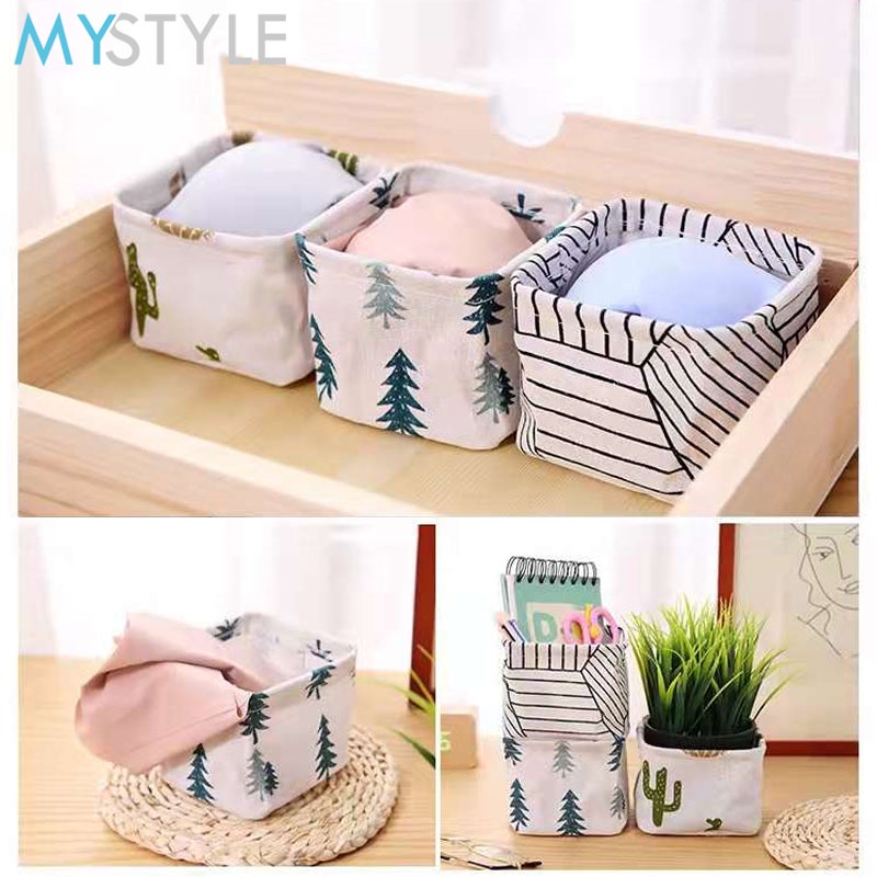 HAPPY TIME KOTAK ORGANIZER KANVAS POUCH DINDING GANTUNG 3 SUSUN STORAGE BOX CANVAS SERBAGUNA