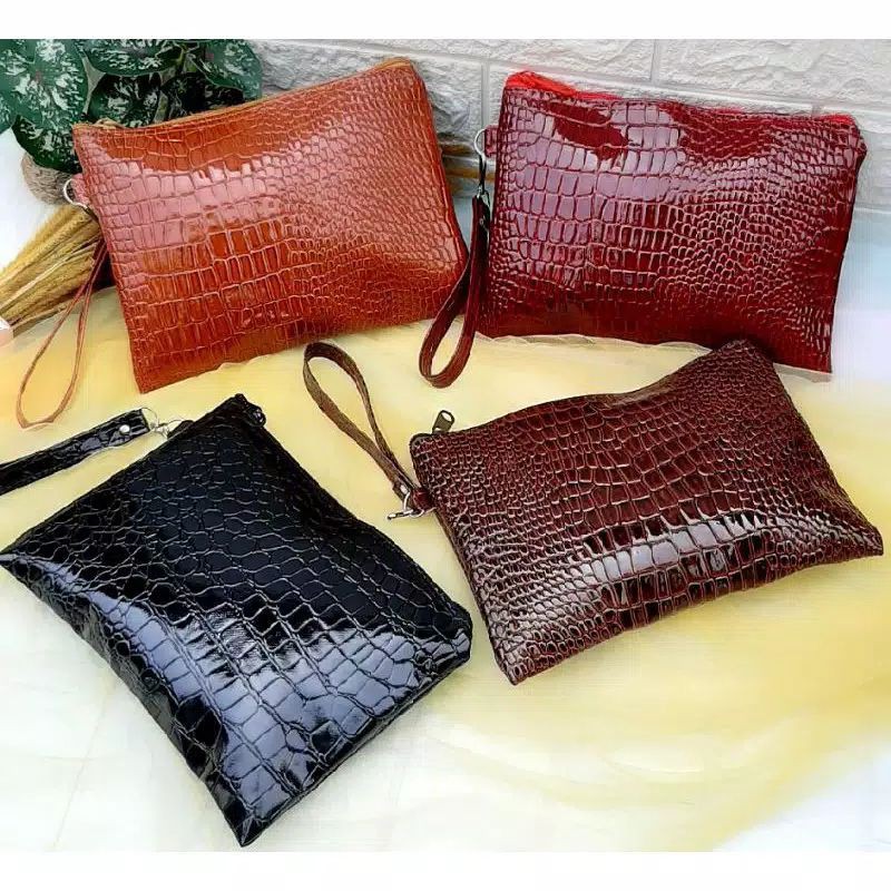 Cluth Croco Pesta Dompet Wanita Cantik Kekinian Dompet Wanita Murah