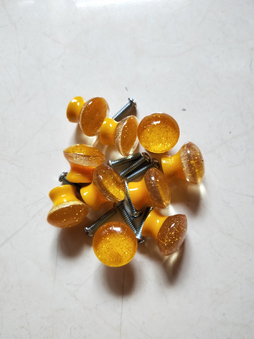 Knob Knop Warna Pelangi Bintik Emas 2.5 Cm Asli (handle Laci, Lemari, Pintu)