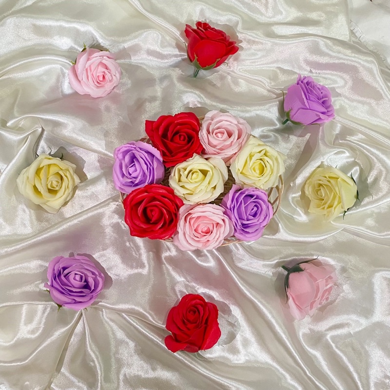 [GRADE A] Rose Soap Flower / Sabun Bunga Mawar 5 Layer Kelopak (1pcs) Bunga artifial buket bunga palsu